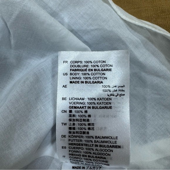 Sandro Paris Striped 100% Cotton Mini Dress Size 2 - Picture 8 of 10